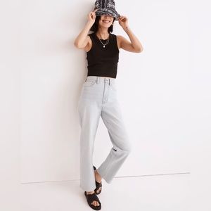 NEW Madewell The Perfect Vintage Straight Jean in Mosedale Wash